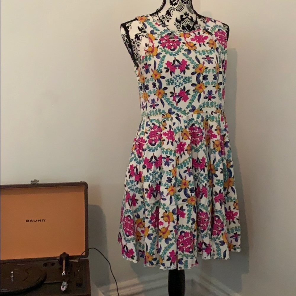 Summer floral skater dress